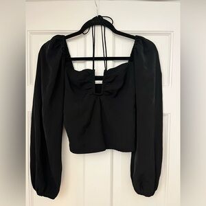 Abercrombie Faux Silk Cinch Top